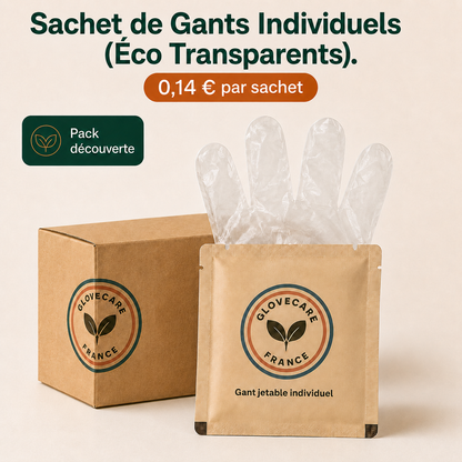 Sachet de Gants Individuels (Éco Transparents) — GloveCare France
